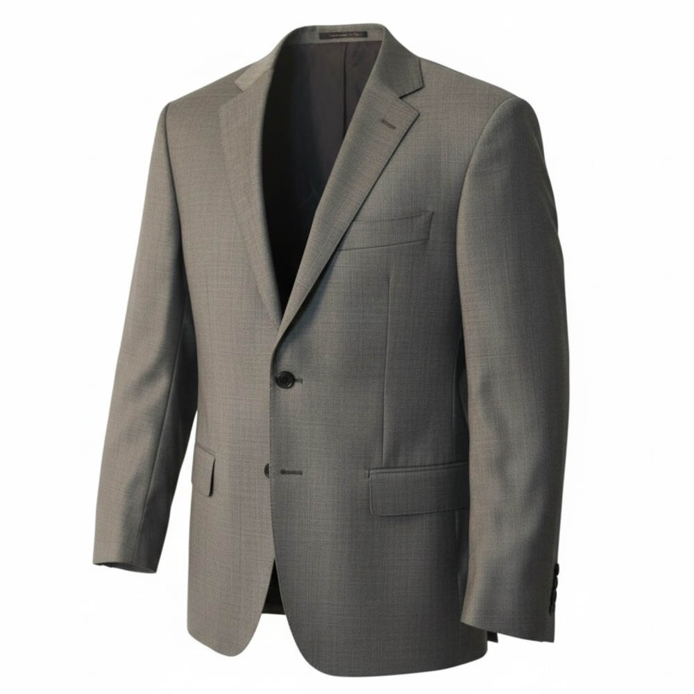 M.J. BALE Slim Fit Wool Blazer Sz40 Grey Check Business Jacket Bemberg lining